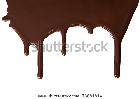 Melted chocolate dripping