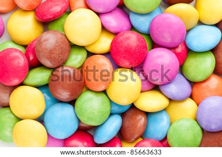 Colorful chocolate smarties