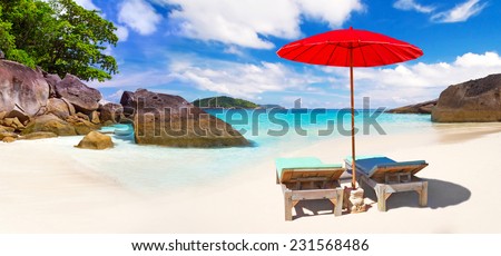 Tropical beach scenery from sun holidays in Thailand Tropical beach scenery from sun holidays in Thailand