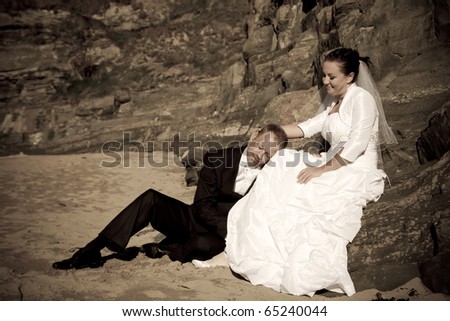 Wedding photo session in irish scenery