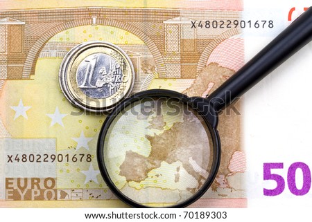 Euro money in euro zone