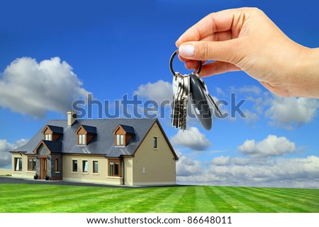 Keys to new idyllic house
