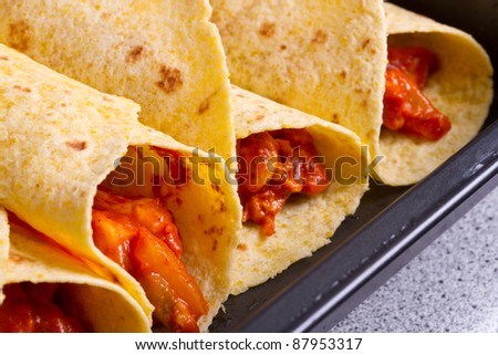 Baking Mexican style enchiladas