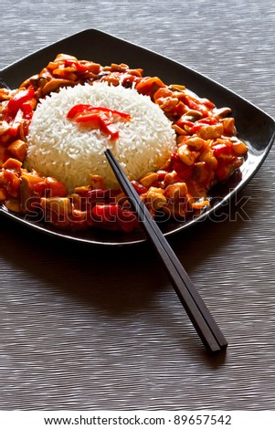 szechuan chicken and rice