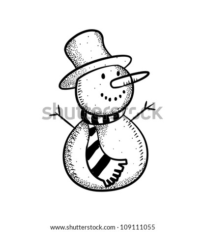 cute snowman drawing
