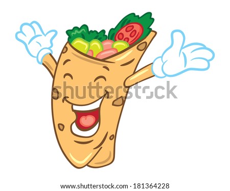 Cartoon Burrito Stock Photo 181364228 : Shutterstock