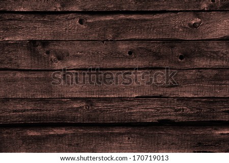 dark brown wood panels.