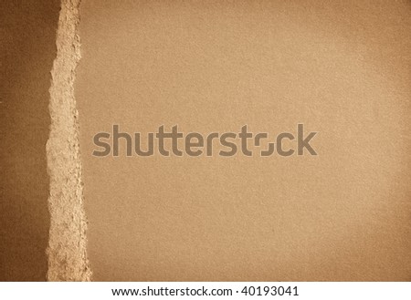 brown background paper with brown border on the left