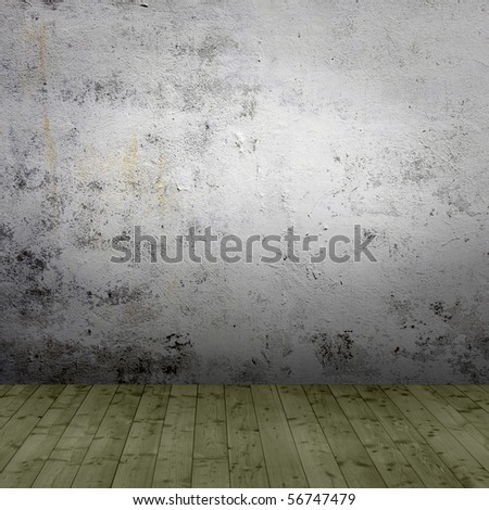 room interior vintage with grunge white wall