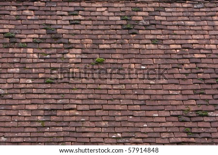 vintage roof, wooden tiles
