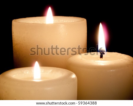 White Lit Candle