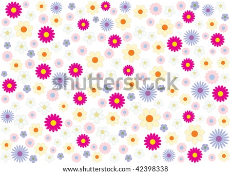 Beautiful Summer Flowers On A White Background Stock Vector