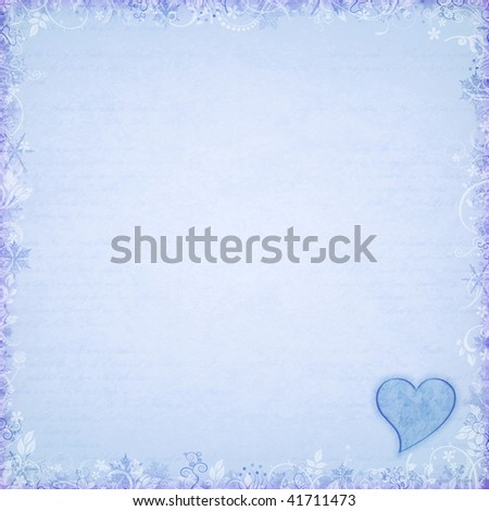 stock photo : christmas pattern card with snow texture and love heart symbol