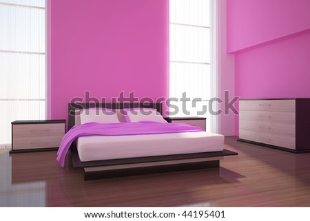 Pink Bedroom on Pink Bedroom Render Stock Photo 44195401   Shutterstock
