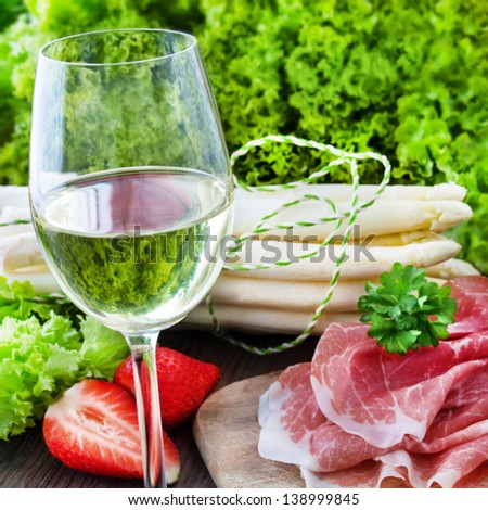 Wine - Asparagus and ham