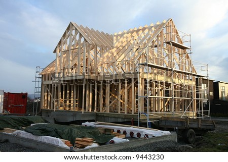 Framework of house under construction