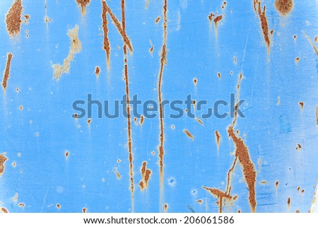 rusty blue metal panel