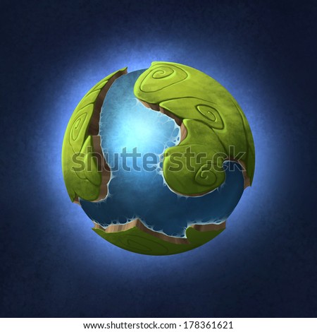 Little blue and green planet