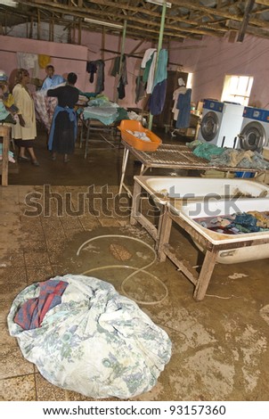 NEKEMPTE - FEBRUARY 6: The laundry unit at Nekemte hospital in Ethiopia  on February 6, 2009 in Nekempte, Ethiopia.