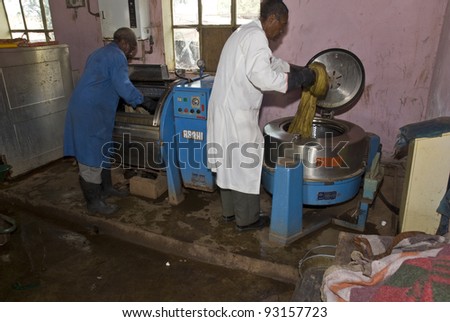NEKEMPTE - FEBRUARY 6: The laundry unit at Nekemte hospital in Ethiopia on February 6, 2009 in Nekempte, Ethiopia on February 6, 2009 in Nekempte, Ethiopia.