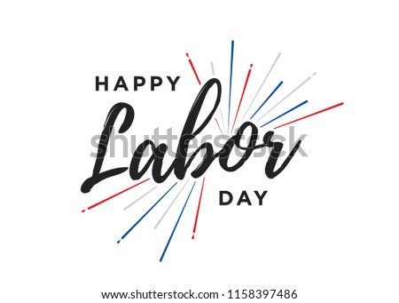 Happy Labor Day Holiday Vector Text for posters, flyers, marketing, social media, greeting cards, advertisement