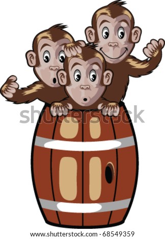 Pics Of Monkeys. vector : barrel of monkeys
