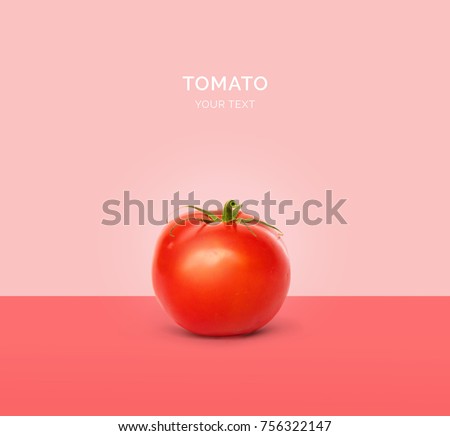 Creative layout made of tomato. Flat lay. Food concept.