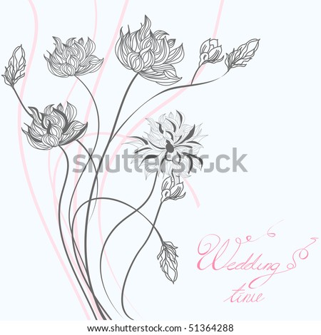 stock vector Template for wedding greeting card