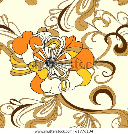 Floral Seamless Pattern Stock Vector Illustration 61976104 : Shutterstock