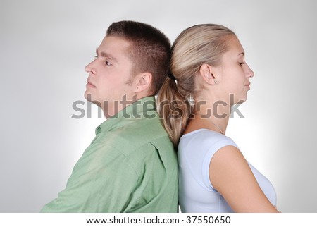 Young couple in a quarrel