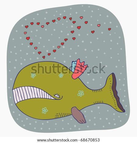 cute whale cartoon. stock vector : cartoon whale
