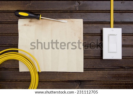 Electrical cable with switch and a kit for installation.