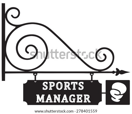 Street pointer office sports manager in boxing. Vector illustration.