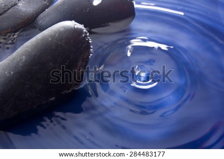 The theme of environmental protection, smooth stones in clean water.