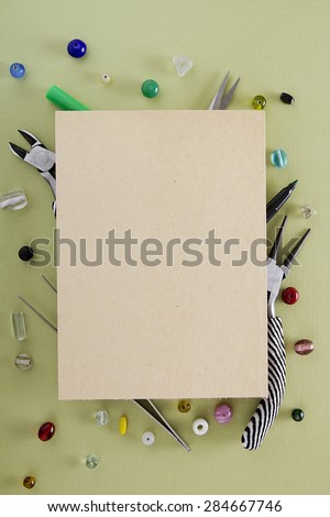 Tools and items for the creation of the author\'s jewelry.