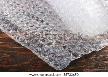 The plastic packing film for transportation of fragile and fighting subjects.