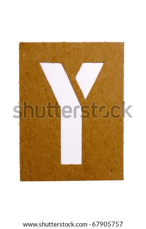 Cardboard stencil letter \