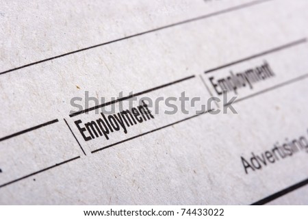 Categories in the Sunday newspaper - the employer.
