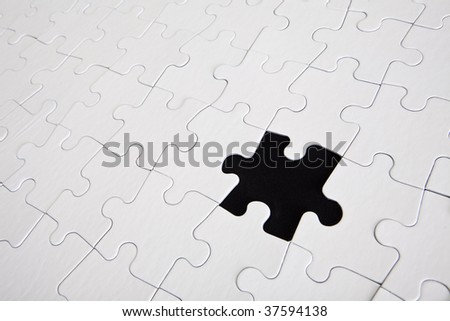 Puzzle one black piece missing