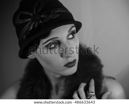 Actress old Hollywood 1920-1930 years the Golden age imitation of the portrait of a movie star