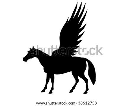 rearing horse silhouette. horse vector silhouette