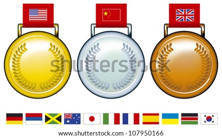 olympic medals with flags olympic medals with flags