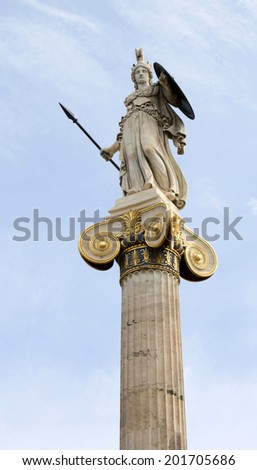 Athena statue in the Academy of Athens ,Greece