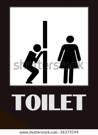 Funny Toilet Sign Stock Photo 36373594 : Shutterstock