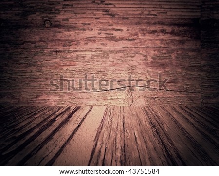 aged rustic house interior, wood texture background