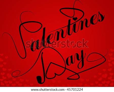 Valentine\'s Day elegant type text