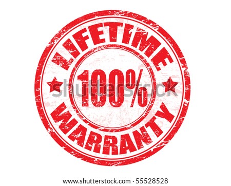 Red grunge rubber ink stamp: lifetime warranty 100% - stock vector Red grunge rubber ink stamp: lifetime warranty 100% - stock vector