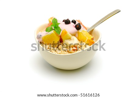 fruit salad clipart. with fruit salad isolated