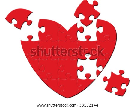 Broken Puzzle Heart