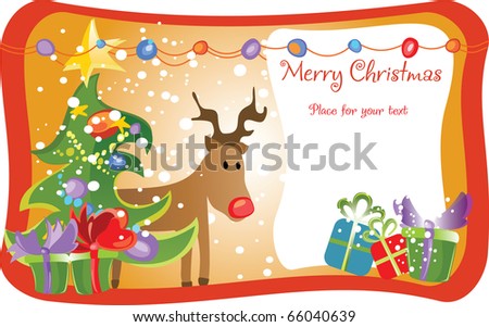 funny deer pictures. card with funny deer